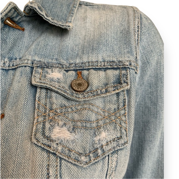 ABERCROMBIE KIDS WASHED DENIM JACKET. KIDS SIZE X-LARGE - Picture 5 of 9